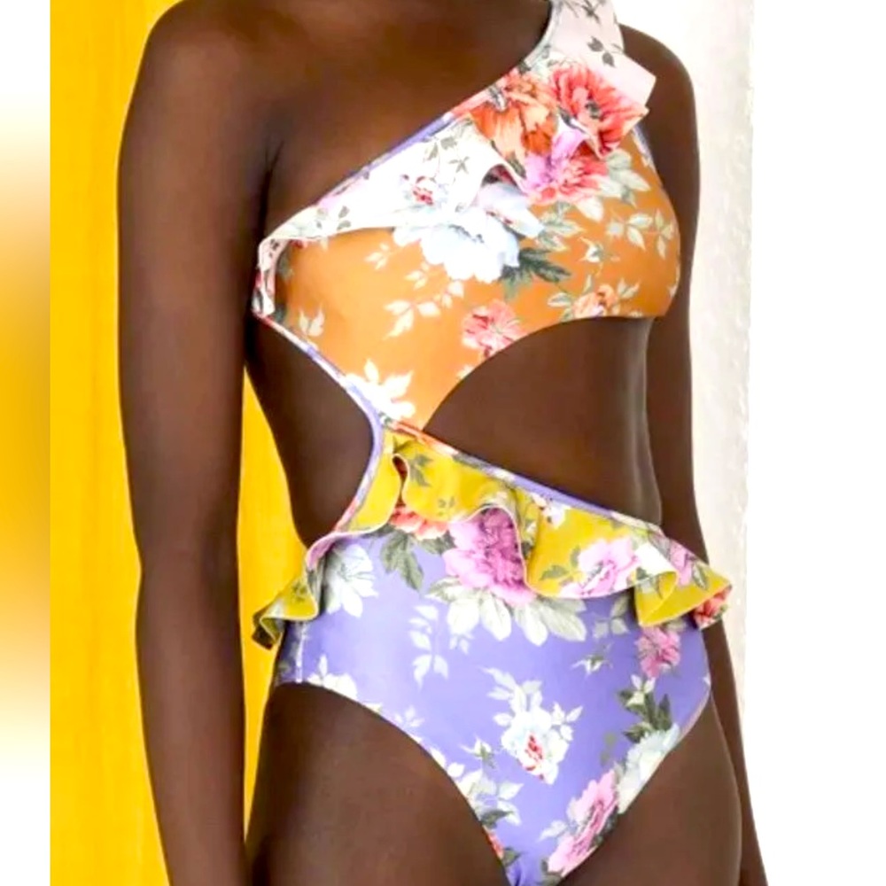 Zimmermann Pattie cut out Frill One Piece bathing Suit NWT MSRP $375 size 4 US